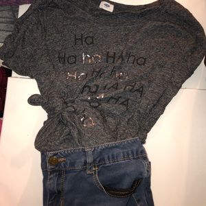 Gray oversized t-shirt